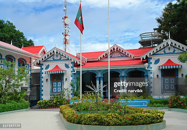 muleeaage palace in maldives - capital cities stock pictures, royalty-free photos & images