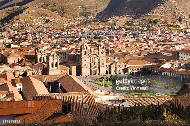 de de praça armas de cuzco, peru, paisagens da américa do sul - cusco imagens e fotografias de stock