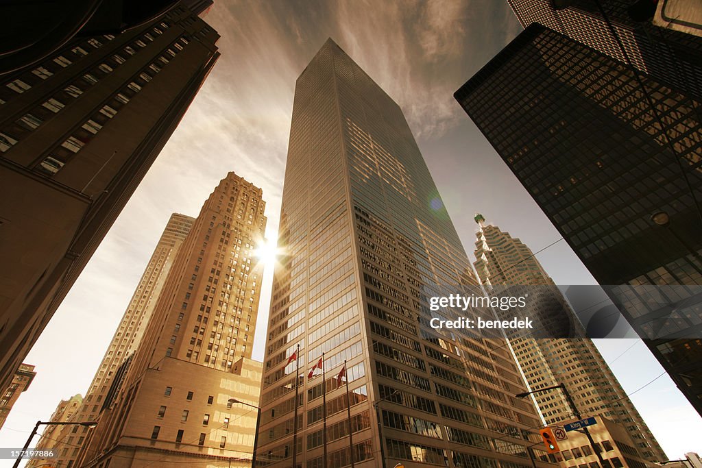 Skyscrapers and Sun