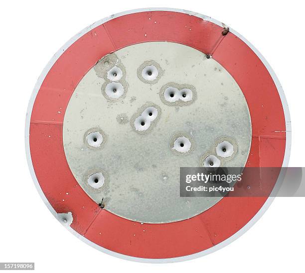 target - bullet holes stock-fotos und bilder