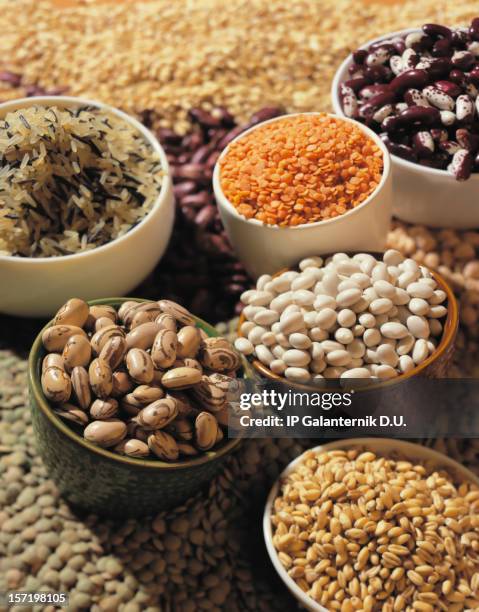 feijão-vagem, lentilha e arroz - spotted cuscus - fotografias e filmes do acervo