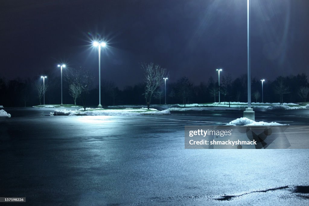 Parking lot at night