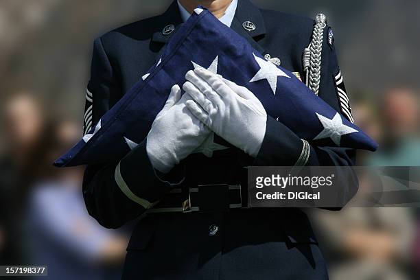 military funeral - folded stock pictures, royalty-free photos & images