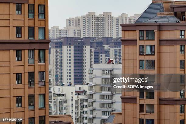 Urban residential buildings and buildings abound in Jiangsu, China.