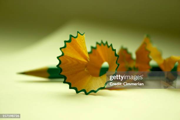 abstract pencil shavings - pencil shavings stock pictures, royalty-free photos & images