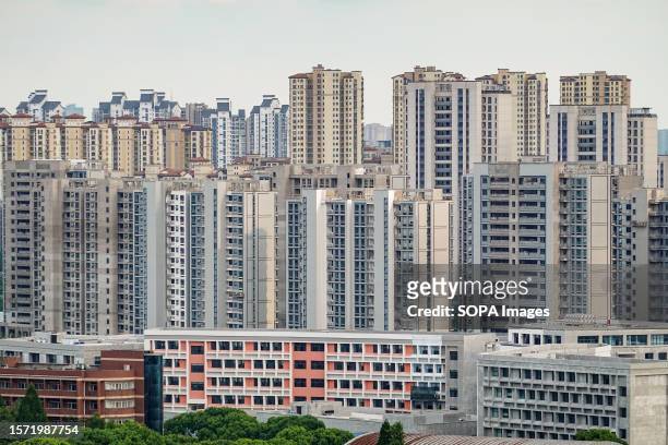 Urban residential buildings and buildings abound in Jiangsu, China.