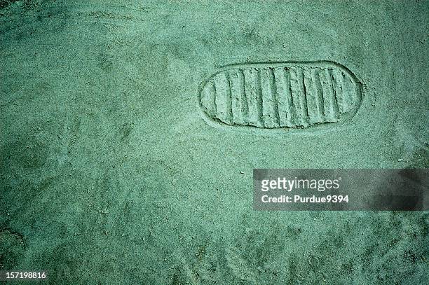 man on the moon footprint - shoe print trail stock pictures, royalty-free photos & images