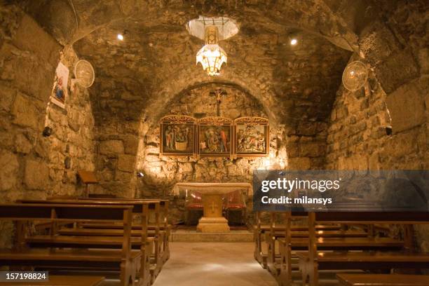 damascus-ananias chapel - capilla fotografías e imágenes de stock
