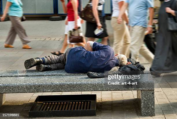 old homeless man - homeless person stock pictures, royalty-free photos & images
