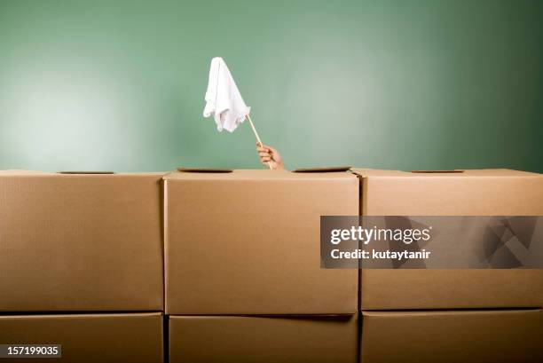 moving house - white flag stock pictures, royalty-free photos & images