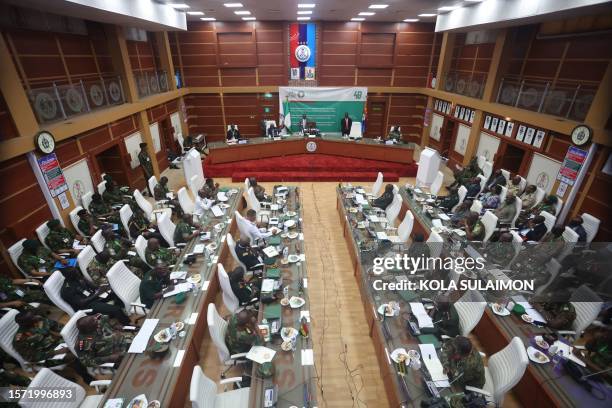 General view of Economic Community of West African States Committee of Chiefs of Defence Staff from ECOWAS countries as they deliberate in Abuja,...