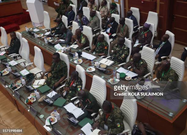 General view of Economic Community of West African States Committee of Chiefs of Defence Staff from ECOWAS countries as they deliberate in Abuja,...