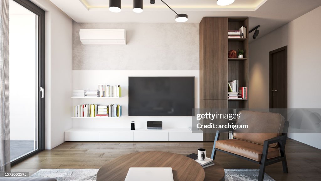 Interior Design Architecture Computer Generated Image Of Living Room ...