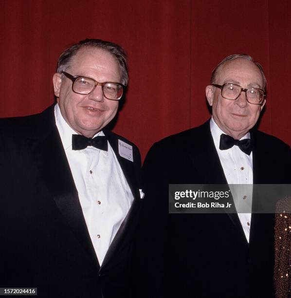 Hosts Nelson Bunker Hunt and his brother Lamar Hunt at 'Victory Night 1984 - a Republication gathering of dignitaries and celebrities Election night,...