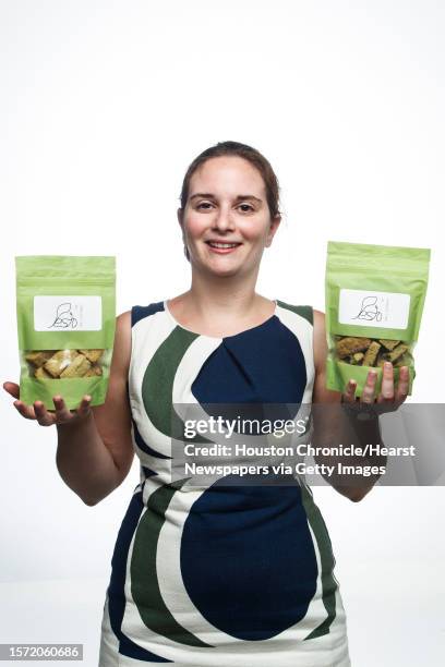 Robyn Schwartz, owner of Fianco a Fianco, a local biscotti maker, poses for a portrait in the Houston Chronicle Photo Studio, Tuesday, Aug. 28 in...