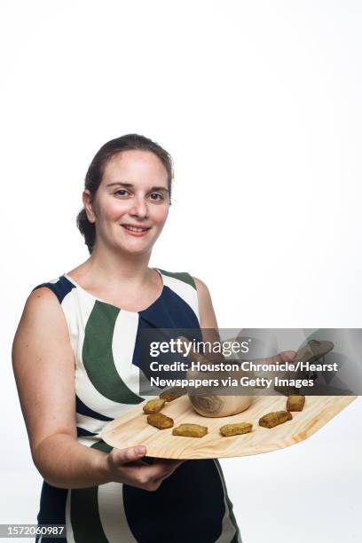 Robyn Schwartz, owner of Fianco a Fianco, a local biscotti maker, poses for a portrait in the Houston Chronicle Photo Studio, Tuesday, Aug. 28 in...