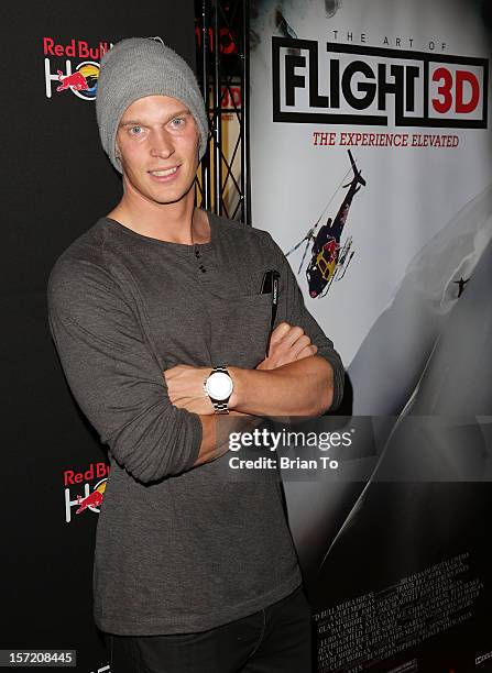 Snowboarder Eero Niemela attends The Art of Flight 3D - Los Angeles screening at AMC Criterion 6 on November 29, 2012 in Santa Monica, California.