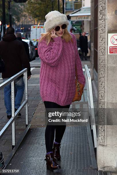 Fearne Cotton is seen at BBC Radio One on November 30, 2012 in London, England.