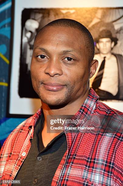 Sportsman Eddie George attends SA Studios and Mister Cartoon VIP Screening and After Party of Warner Brothers Pictures "Gangster Squad" at SA Studios...