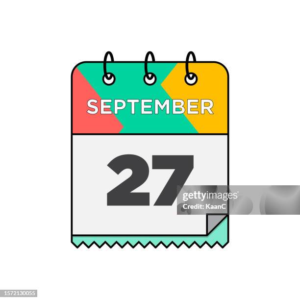 september - daily calendar icon in flat design style stock illustration - 12 23 months stock illustrations