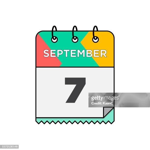 september - daily calendar icon in flat design style stock illustration - 12 23 months stock illustrations
