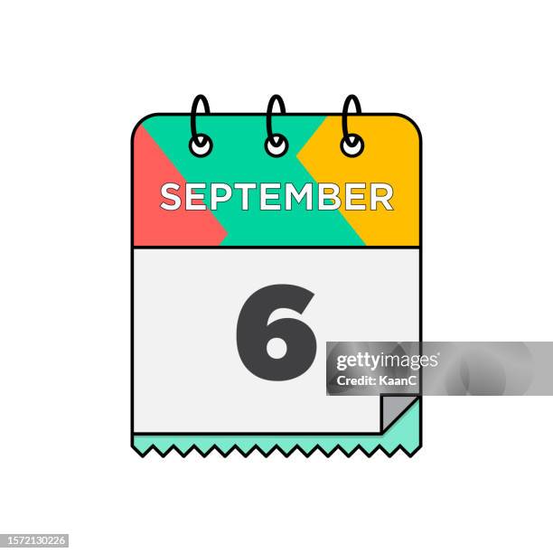 september - daily calendar icon in flat design style stock illustration - 12 17 months stock illustrations