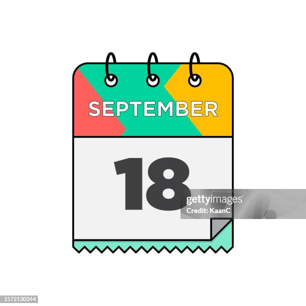 ilustrações de stock, clip art, desenhos animados e ícones de september - daily calendar icon in flat design style stock illustration - 12 17 months