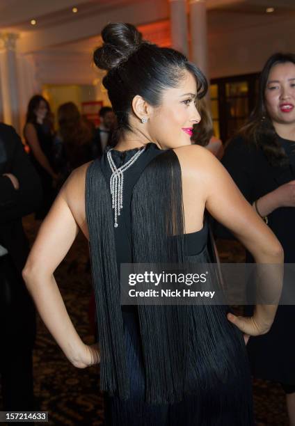 Salma Hayek attends the British Fashion Awards 2012 at The Savoy Hotel on November 27, 2012 in London, England.