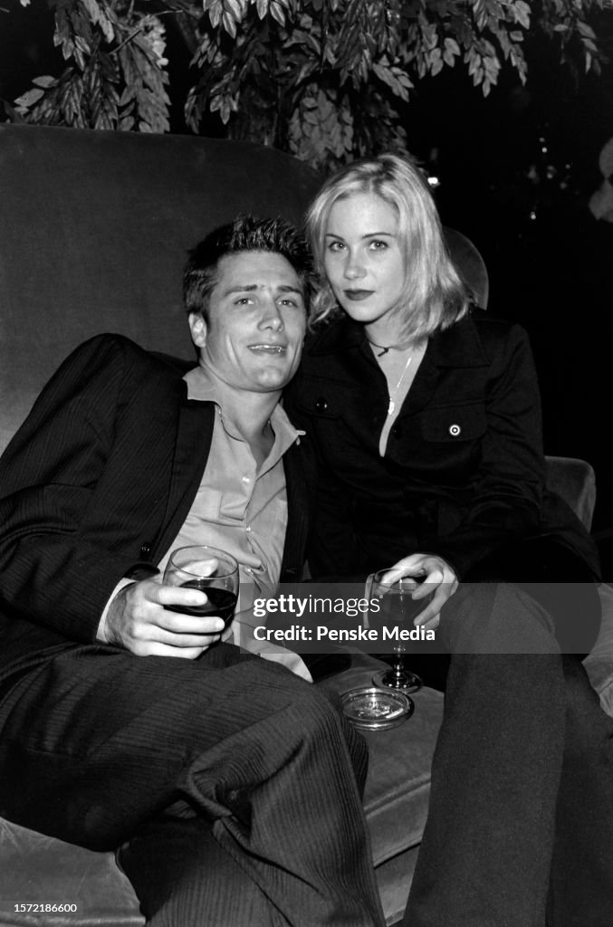 Louis Sabatasso and Christina Applegate attend a birthday party for ...