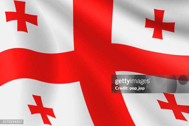 flagge von georgien. georgische flagge. vektor-flaggen-hintergrund. stock-illustration - flagge von georgien stock-grafiken, -clipart, -cartoons und -symbole