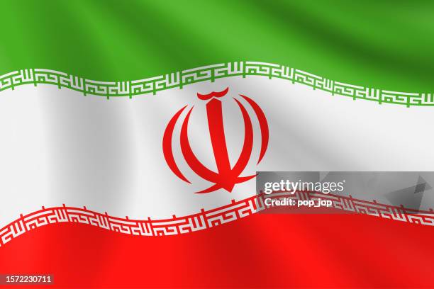 flag of iran. iranian flag. vector flag background. stock illustration - waving banner stock illustrations