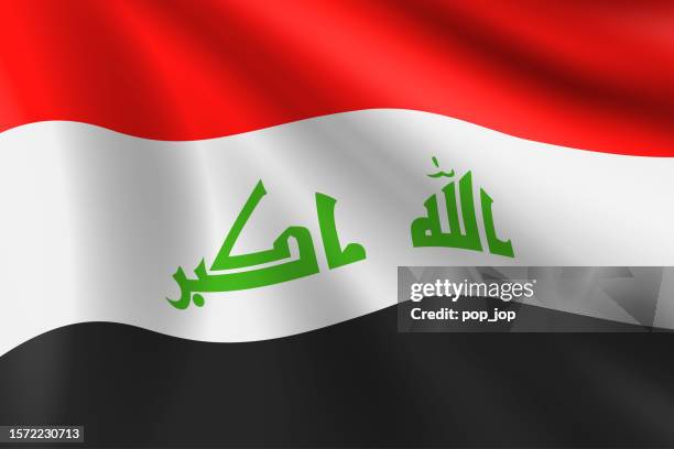 flag of iraq. iraqi flag. vector flag background. stock illustration - irak flag stock illustrations