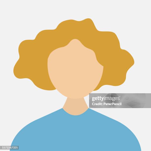 abstract avatar icon - profile diverse empty face for social network and applications - vector illustration - no face stock illustrations