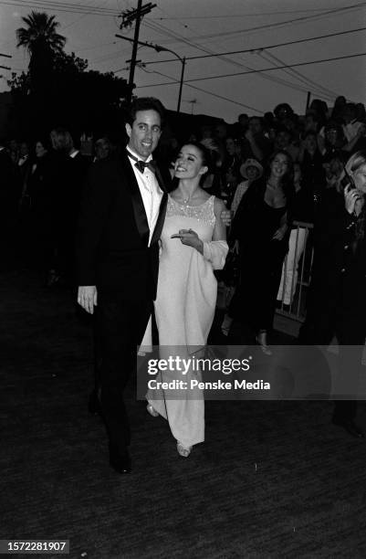 Jerry Seinfeld and Shoshanna Lonstein attend the 3rd Screen Actors Guild Awards at the Shrine Auditorium in Los Angeles, California, on January 23,...
