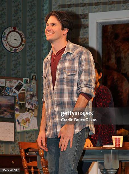 Josh Hamilton takes his curtain call on Opening Night of "Dead Accounts" on Broadway at The Music Box Theatre on November 29, 2012 in New York City.