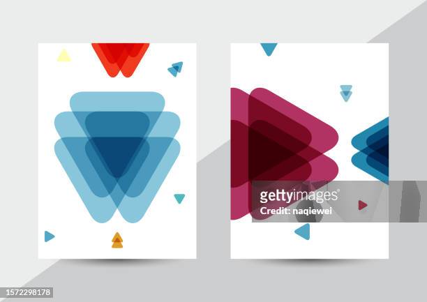 vector colors arrows geometric brochure flyer poster business annual design banner pattern backgrounds - a4 folder stock illustrations