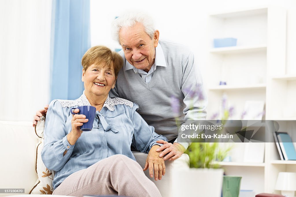 Portrait of a happy senior couple