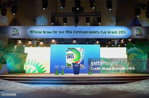 General overview of the Draw Hall prior to the Official Draw for the FIFA Confederations Cup Brazil 2013 on November 30, 2012 in Sao Paulo, Brazil.