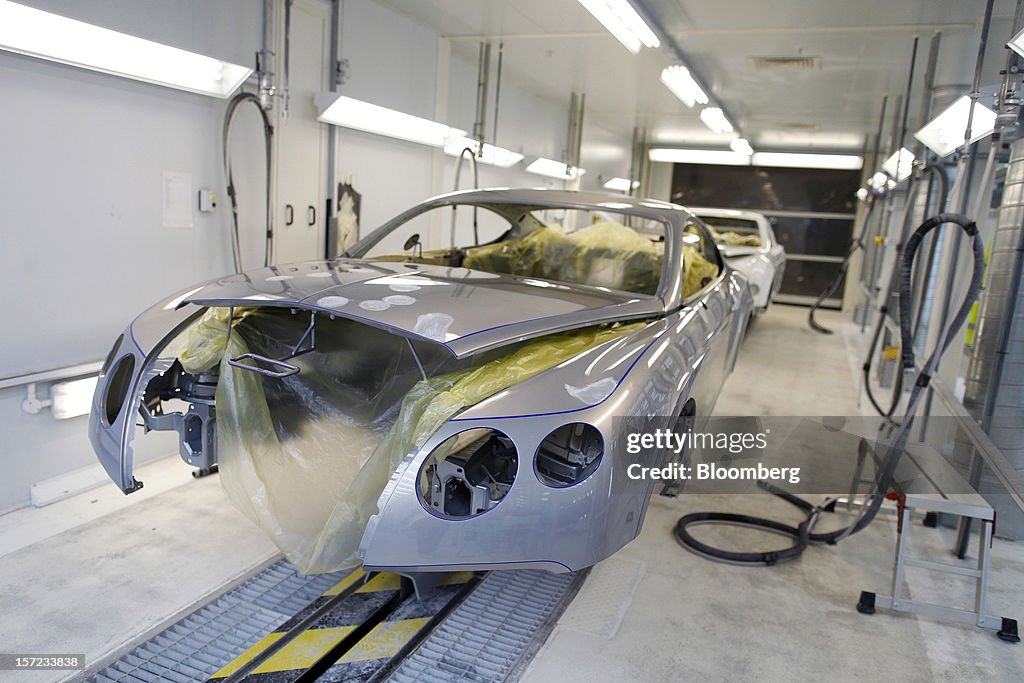 Luxury Automobile Production At The Bentley Motors Ltd Plant