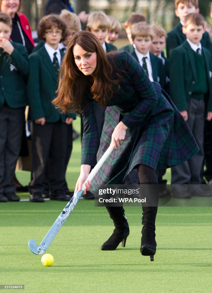 Catherine, Duchess of Cambridge Visits St Andrew's School