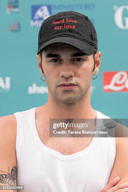 Alessio Mininni, aka Maninni, attends the photocall at the 53th Giffoni Film Festival 2023 on July 26, 2023 in Giffoni Valle Piana, Italy.