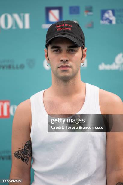 Alessio Mininni, aka Maninni, attends the photocall at the 53th Giffoni Film Festival 2023 on July 26, 2023 in Giffoni Valle Piana, Italy.