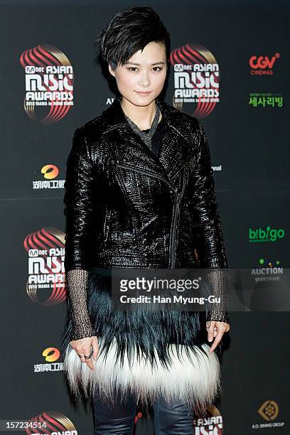 Singer Chris Lee attends during the 2012 Mnet Asian Music Awards Red Carpet on November 30, 2012 in Hong Kong, Hong Kong.