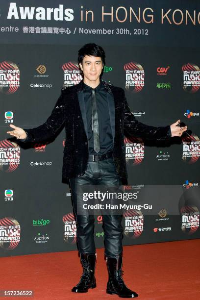 Singer Wang Leehom attends during the 2012 Mnet Asian Music Awards Red Carpet on November 30, 2012 in Hong Kong, Hong Kong.