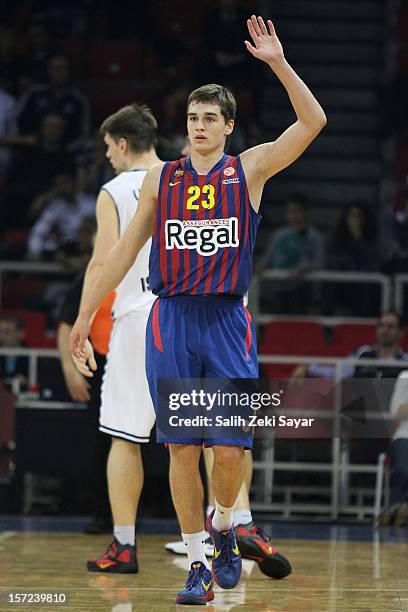 Mario Hezonja of FC Barcelona Regal in action during the 2012-2013 Turkish Airlines Euroleague Regular Season Game Day 8 between Besiktas JK Istanbul...