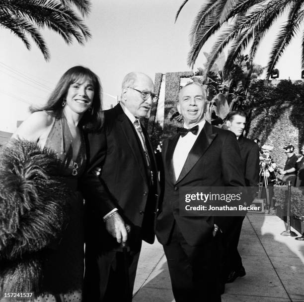 Kay Pick , composer Artie Shaw and chairman and CEO of Advance Publications, S.I. Newhouse Jr. Are photographed for Vanity Fair Magazine on March 21,...