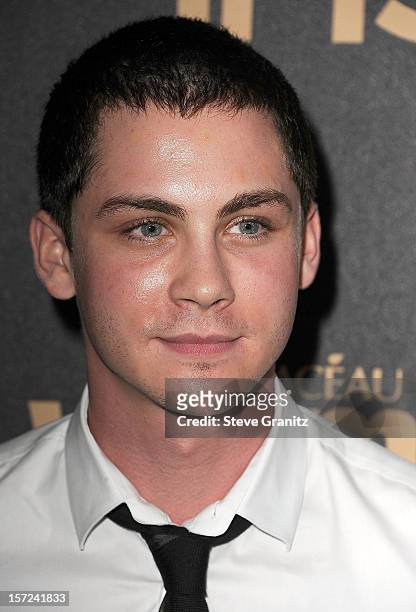 Logan Lerman arrives at the The Hollywood Foreign Press Association And InStyle Miss Golden Globe 2013 Party on November 29, 2012 in Los Angeles,...