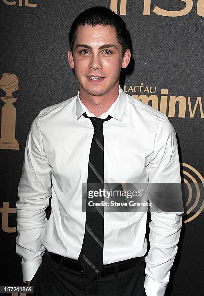 Logan Lerman arrives at the The Hollywood Foreign Press Association And InStyle Miss Golden Globe 2013 Party on November 29, 2012 in Los Angeles,...