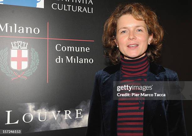 Deputy Managing Director Claudia Ferrazzi of the Louvre museum attends the exhibition opening of Antonio Canova's "Amore e Psiche" and Francois...