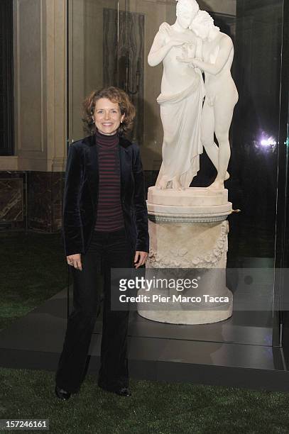 Deputy Managing Director Claudia Ferrazzi of the Louvre museum attends the exhibition opening of Antonio Canova's "Amore e Psiche" and Francois...